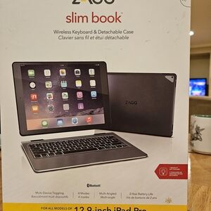 Slim Book Wireless Keyboard & Detachable Case - Black